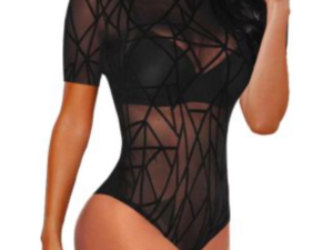 Short slv mock neck bodysuit